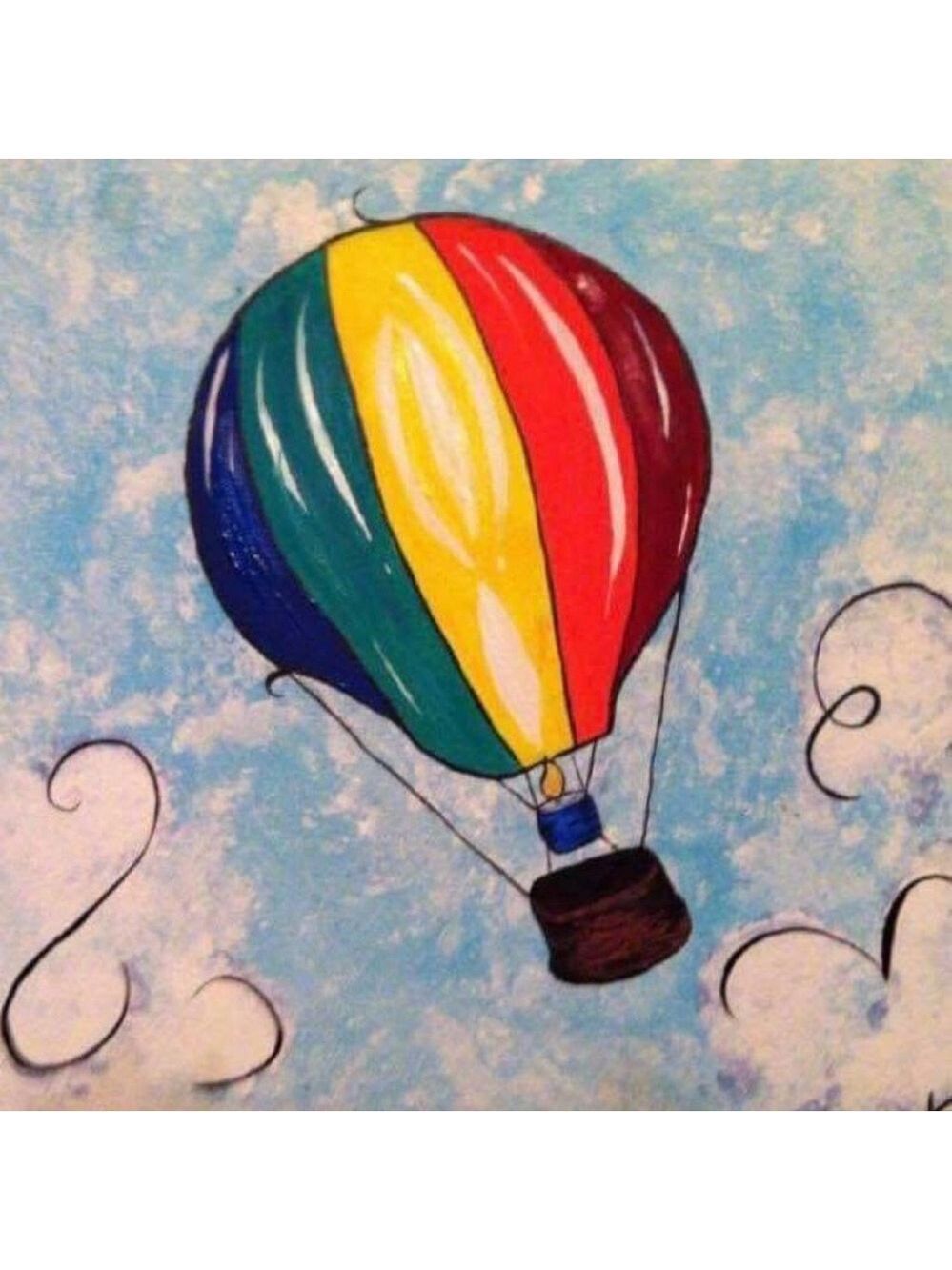 Colorful Hot Air Balloon Wall painting by me